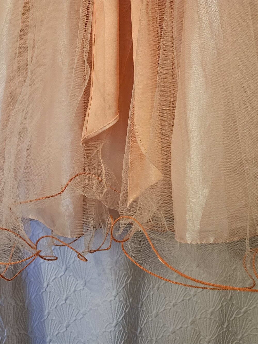 Ellie Kids Peach Sequin Party Dress - Picture 9 of 15